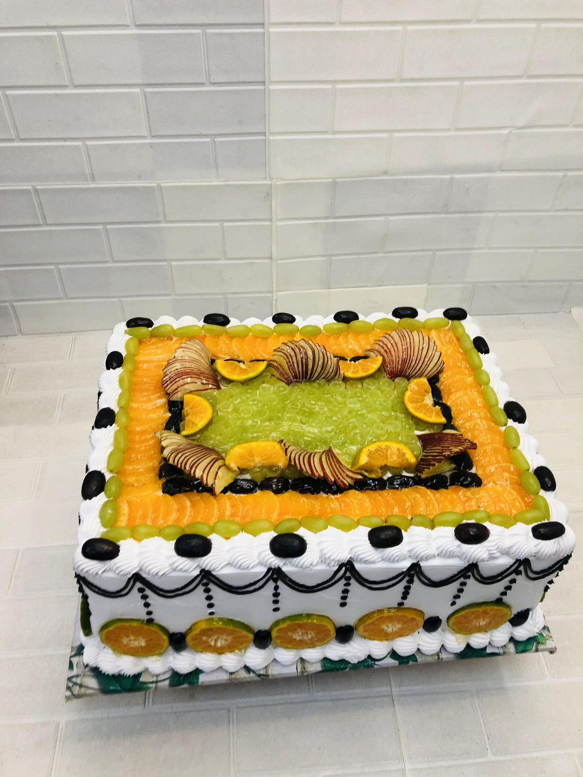 Square Shape Fruits Cake