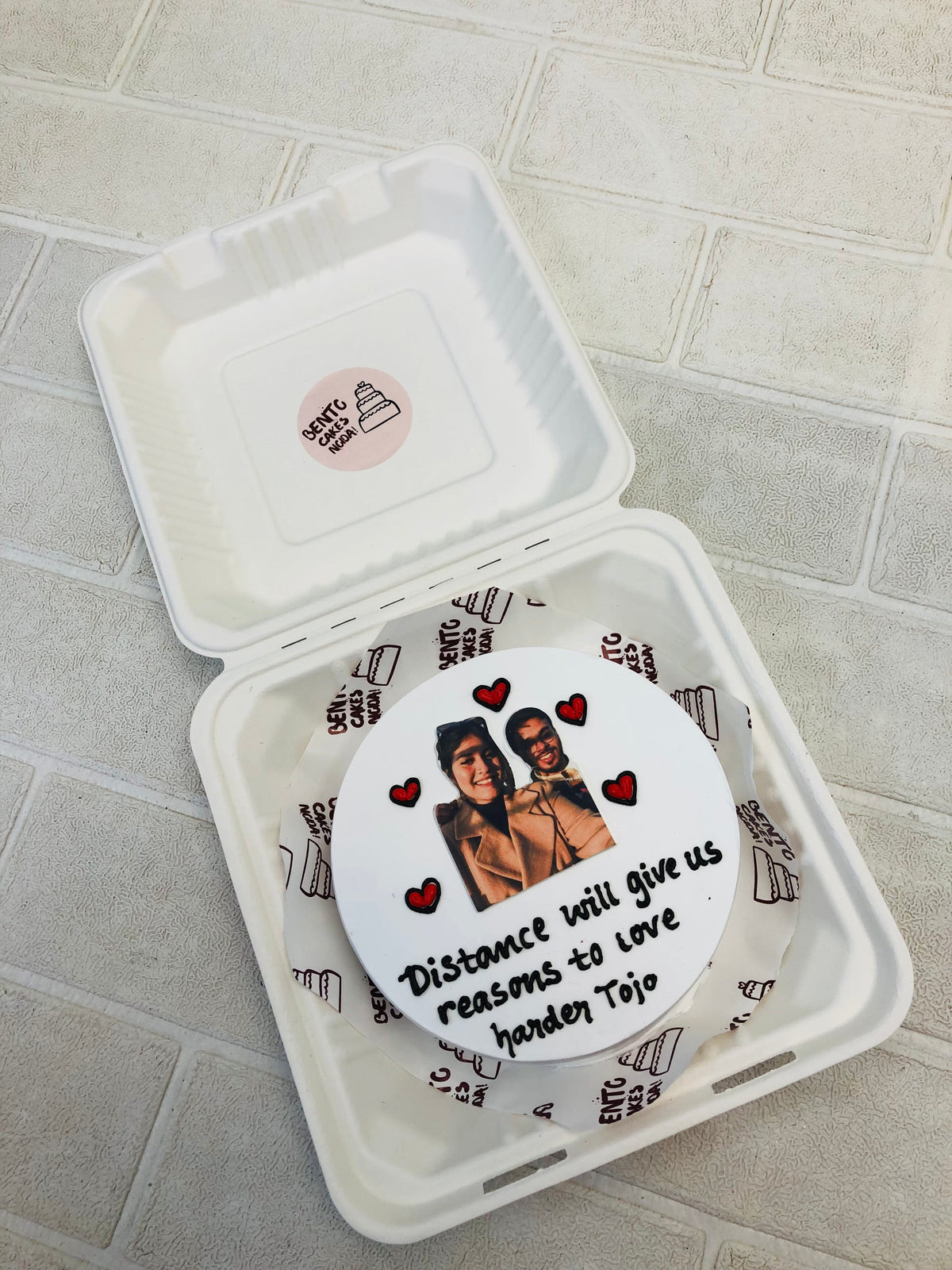 Couple Photo Bento Cake