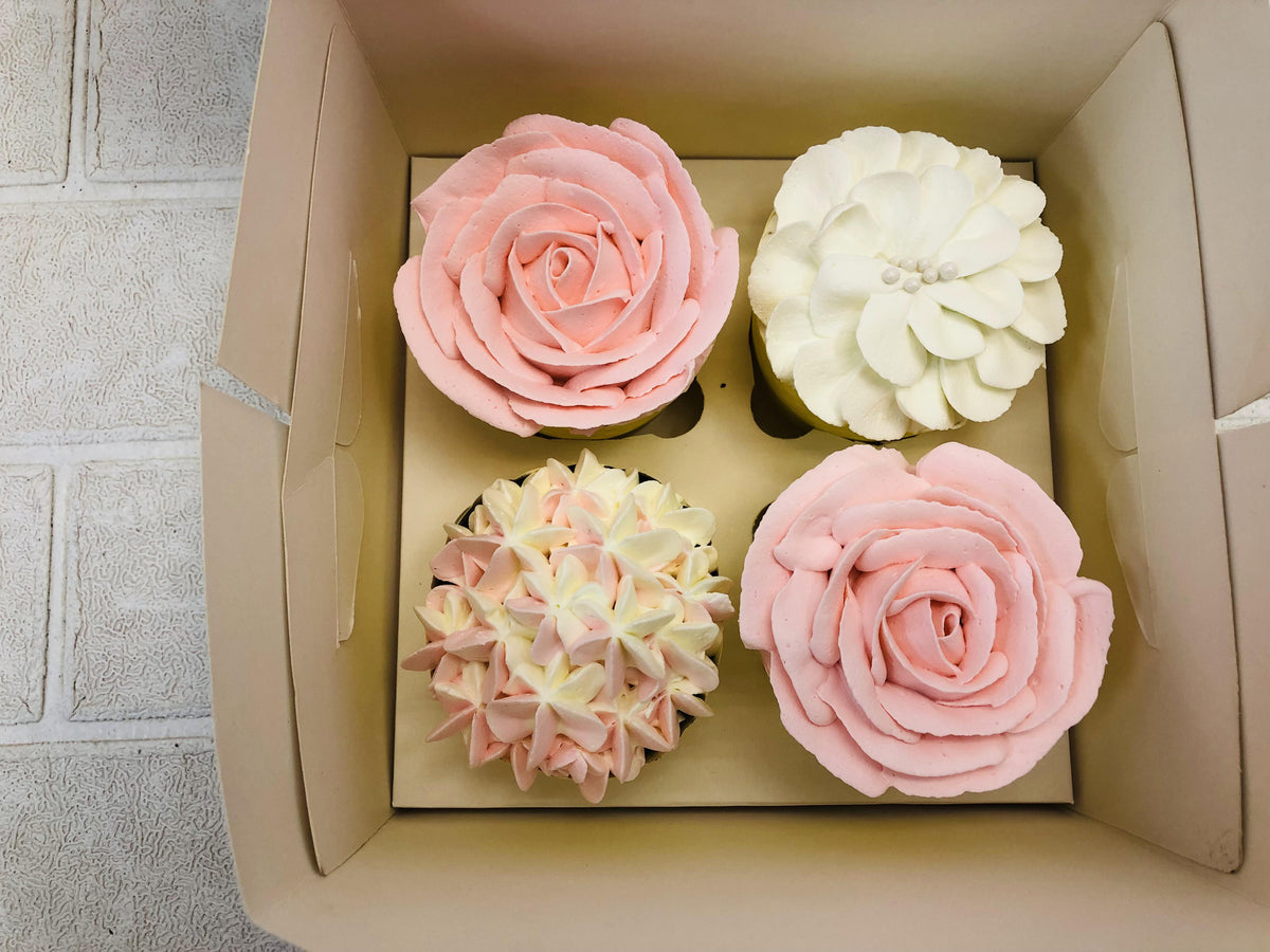 Rose Gold Floral Cupcake