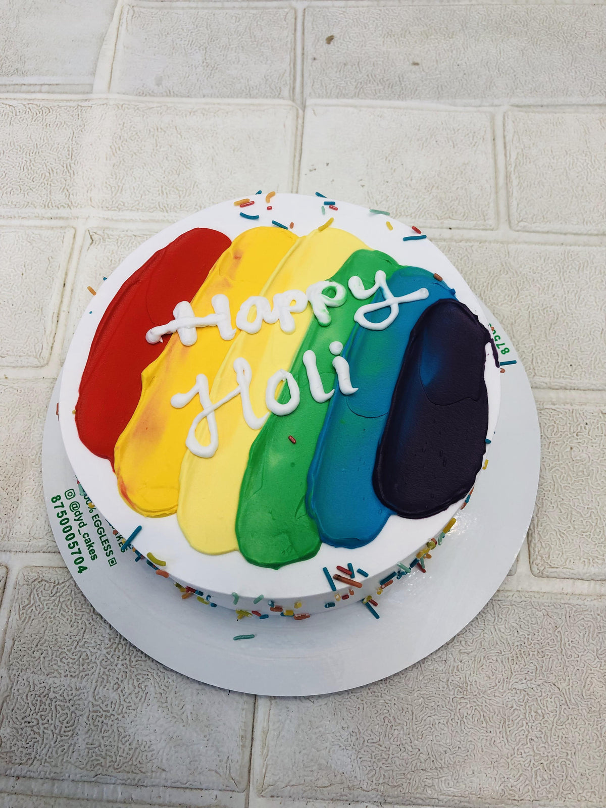 Happy Holi Fresh Cream Cake