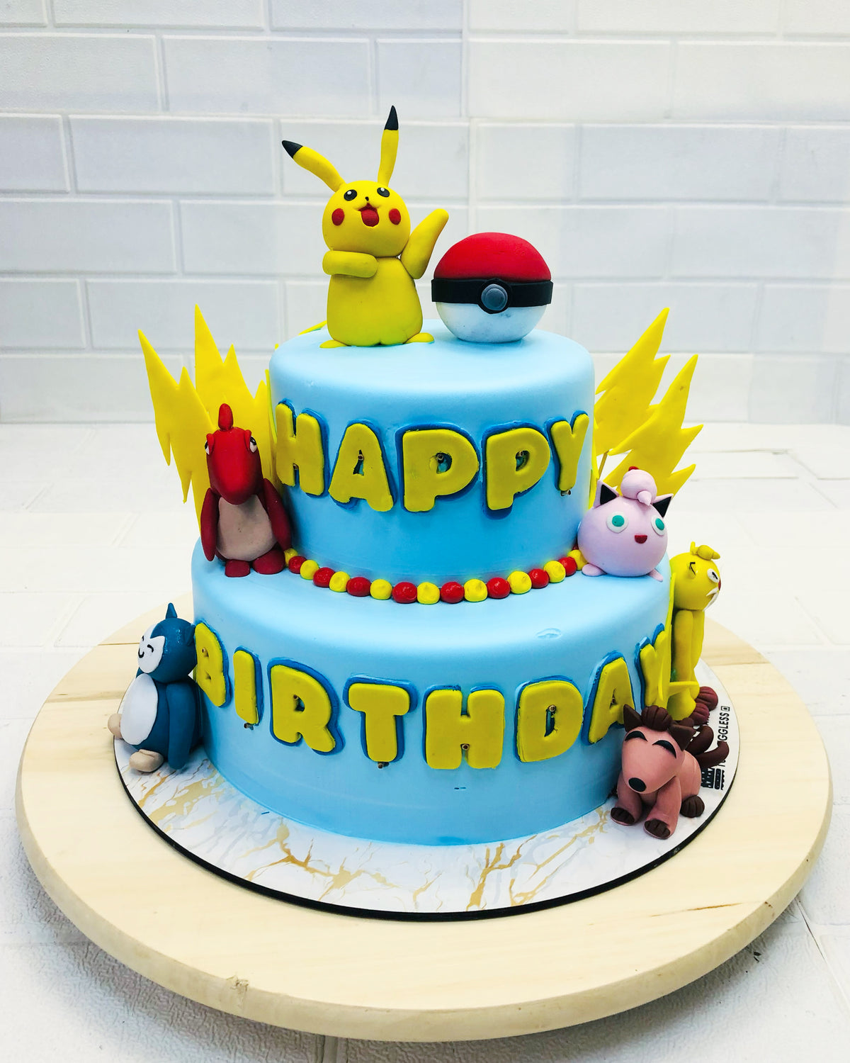 Pikachu Theme Birthday Cake