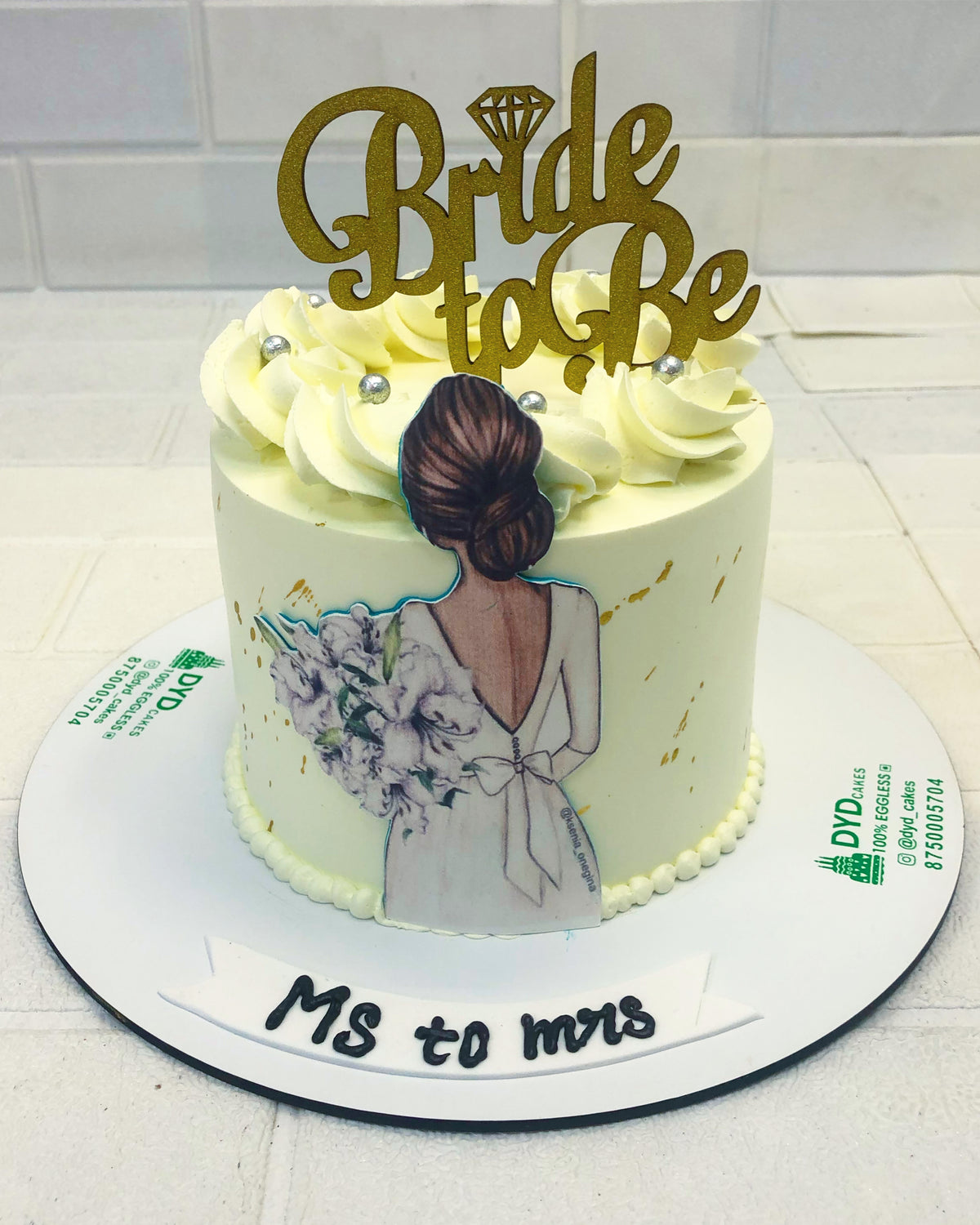 Ms To Mrs Bridal Cake