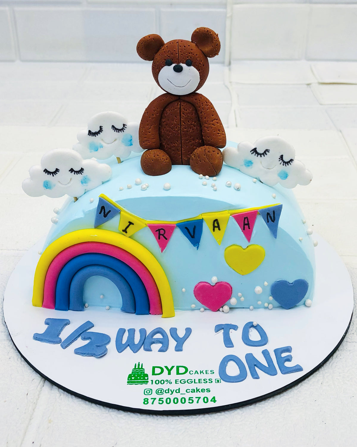 Bear Theme Half Cake