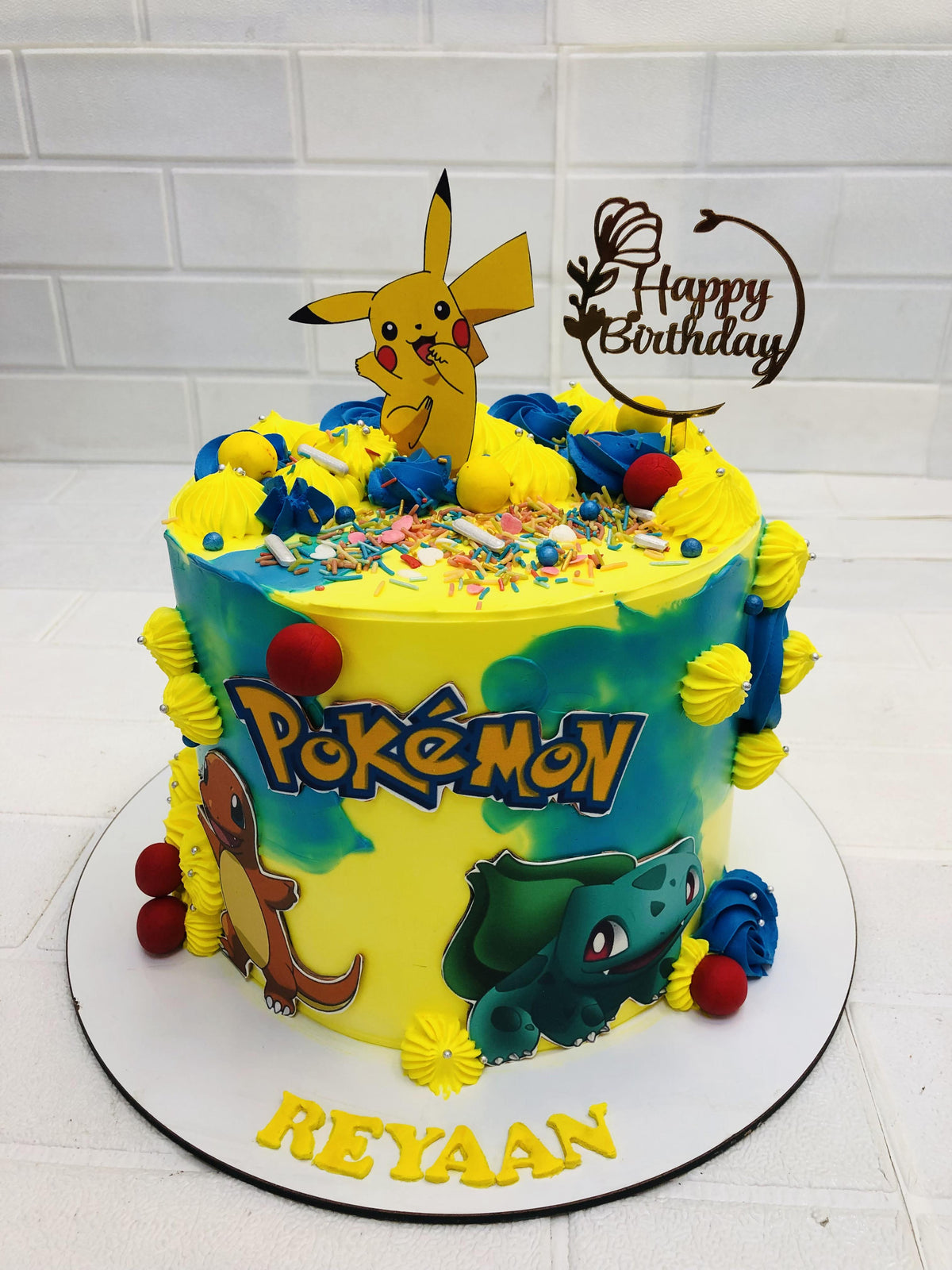 Pokémon Theme Birthday Cake