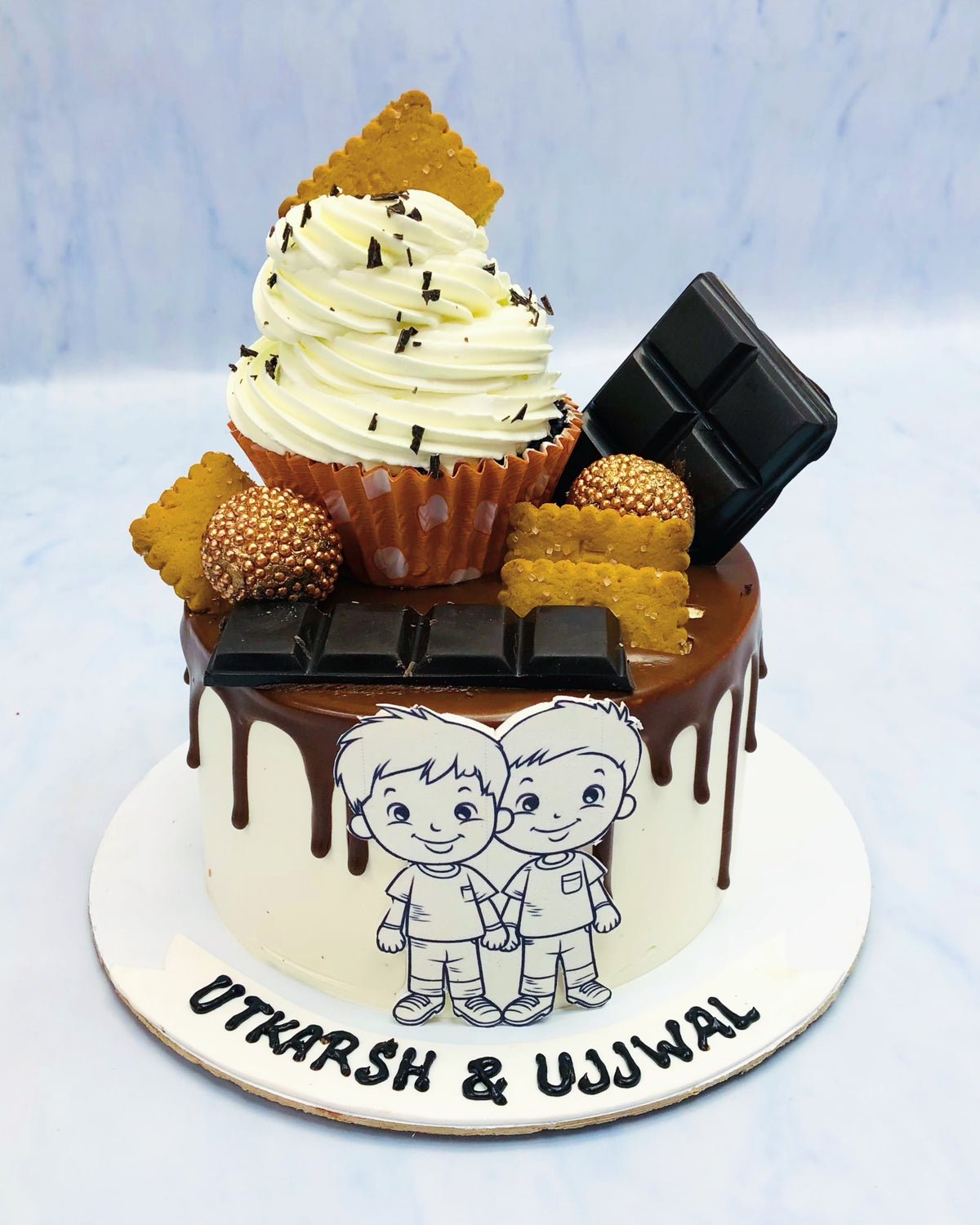 Boys Cartoon Chocolate Cake