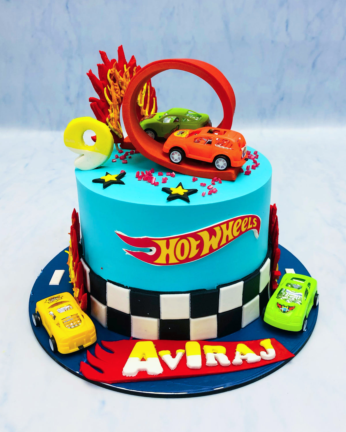 Hot Wheels Theme Car Cake