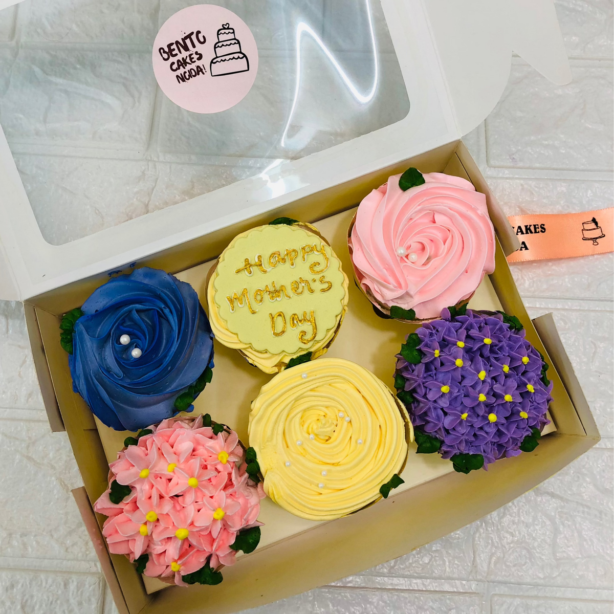 Mothers Day 6 Cupcakes Set