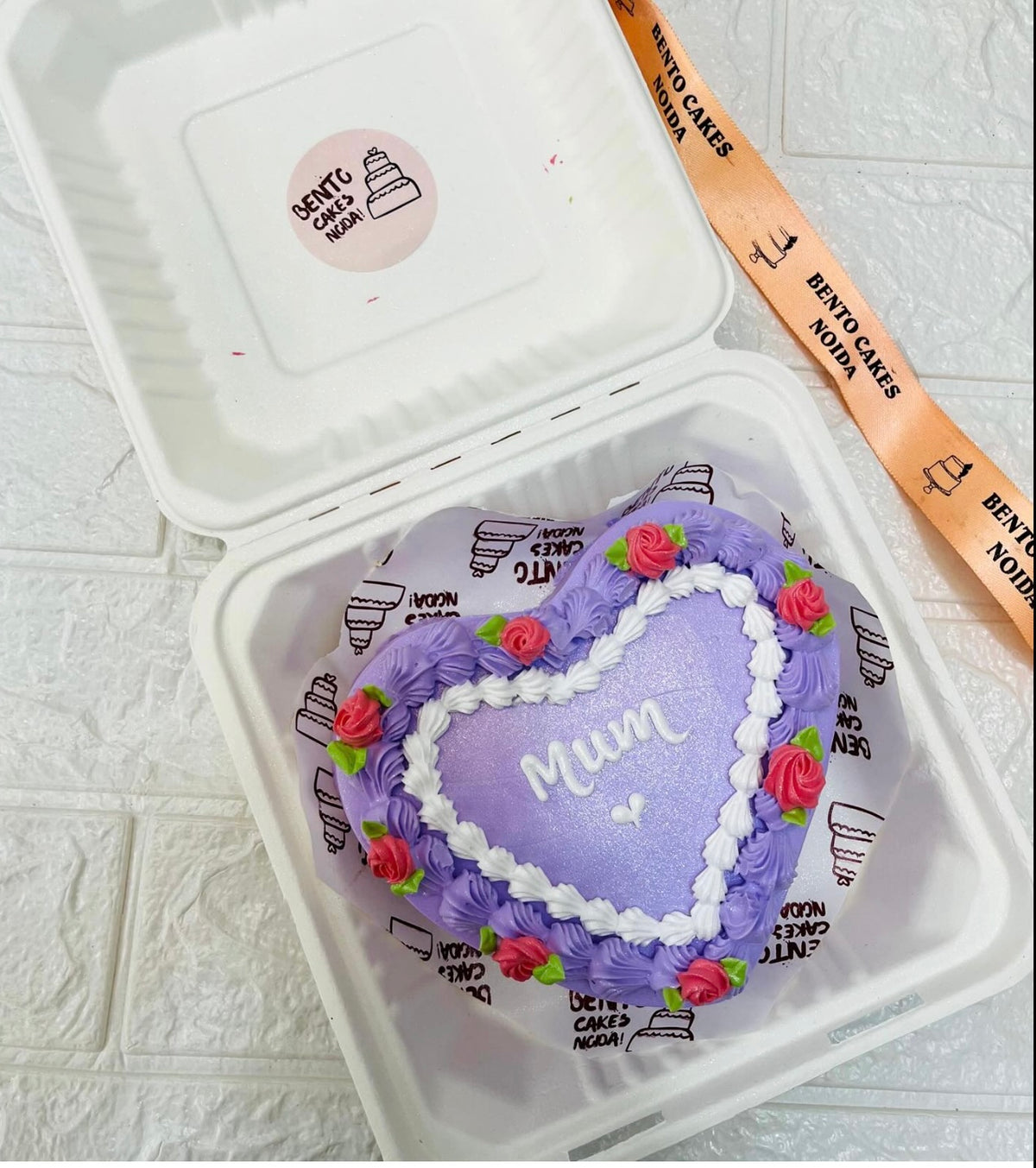 Mom Theme Purple Heart Bento Cake