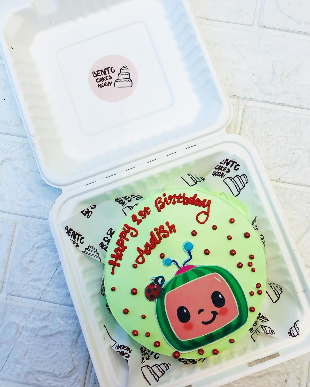 Coco Melon Theme Bento Cake 2