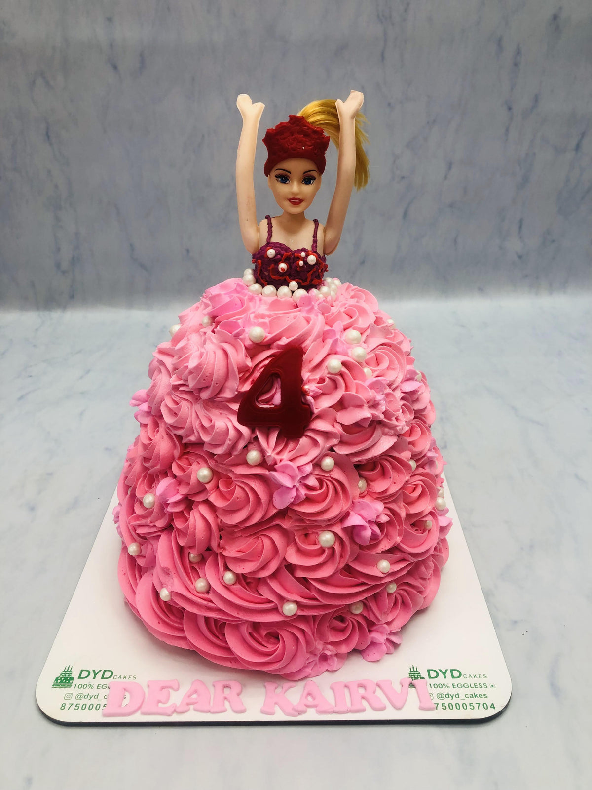 Barbie Ball Light Pink Birthday Cake