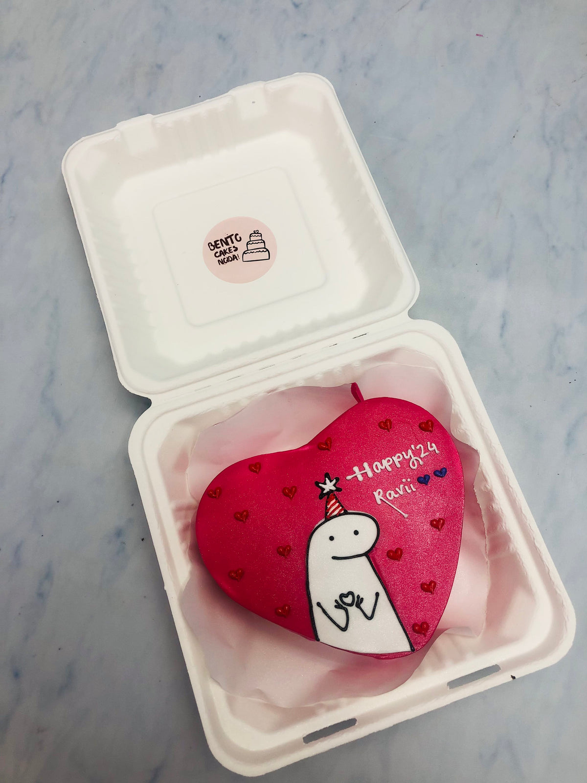 Red Heart Mimi Bento Cake