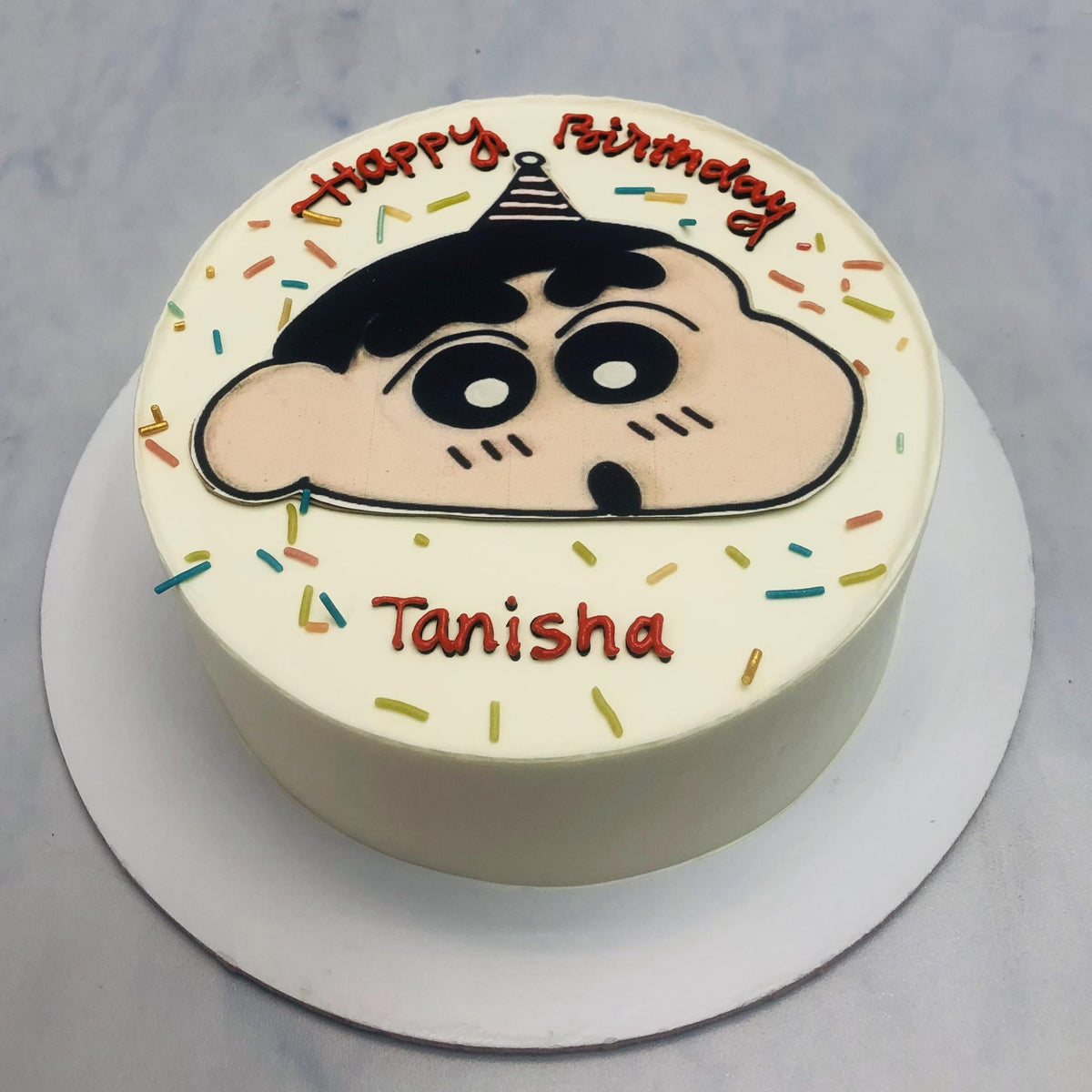 Shin-Chan Face White Cake