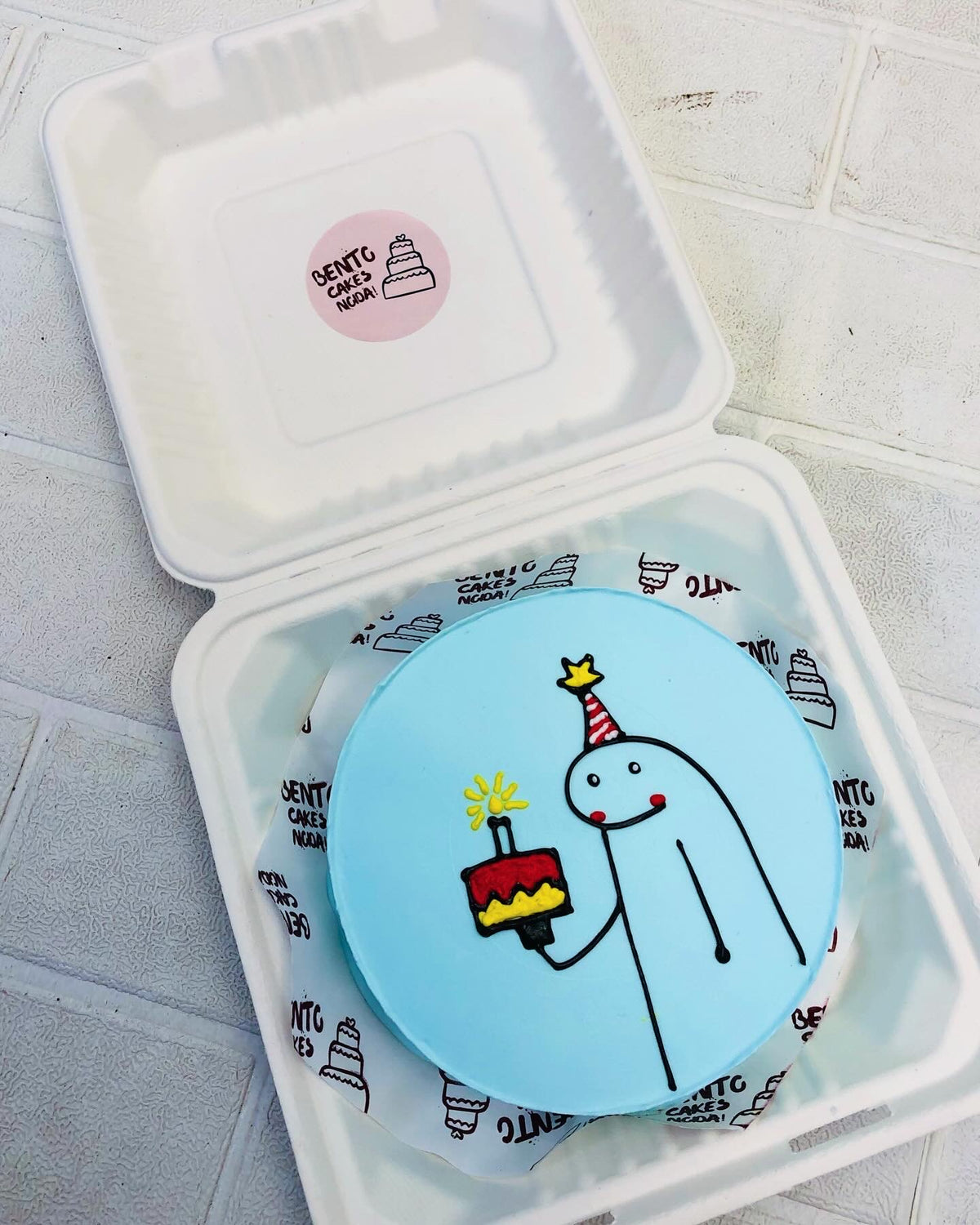 Mimi Birthday Light Blue Bento Cake