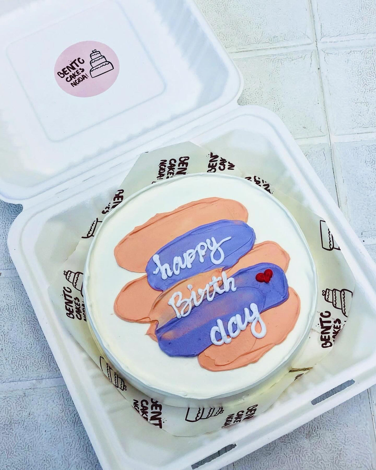 Birthday Theme Aesthetic Bento Cake