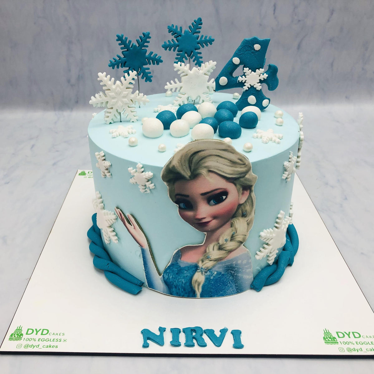 Frozen Theme Girls Birthday Cake 2