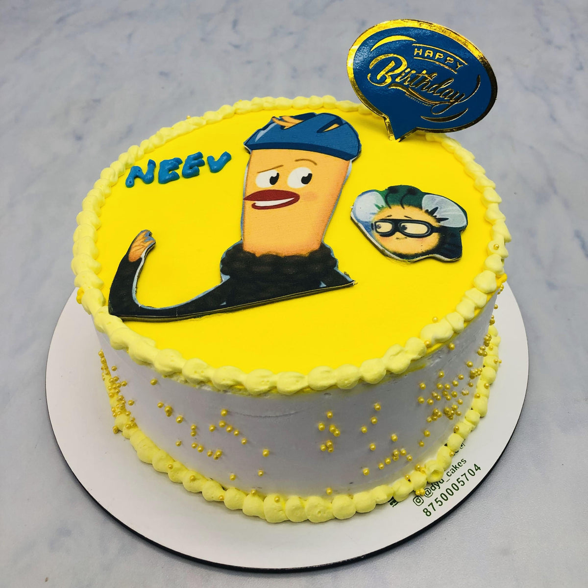 Banana Man Theme Yellow Cake