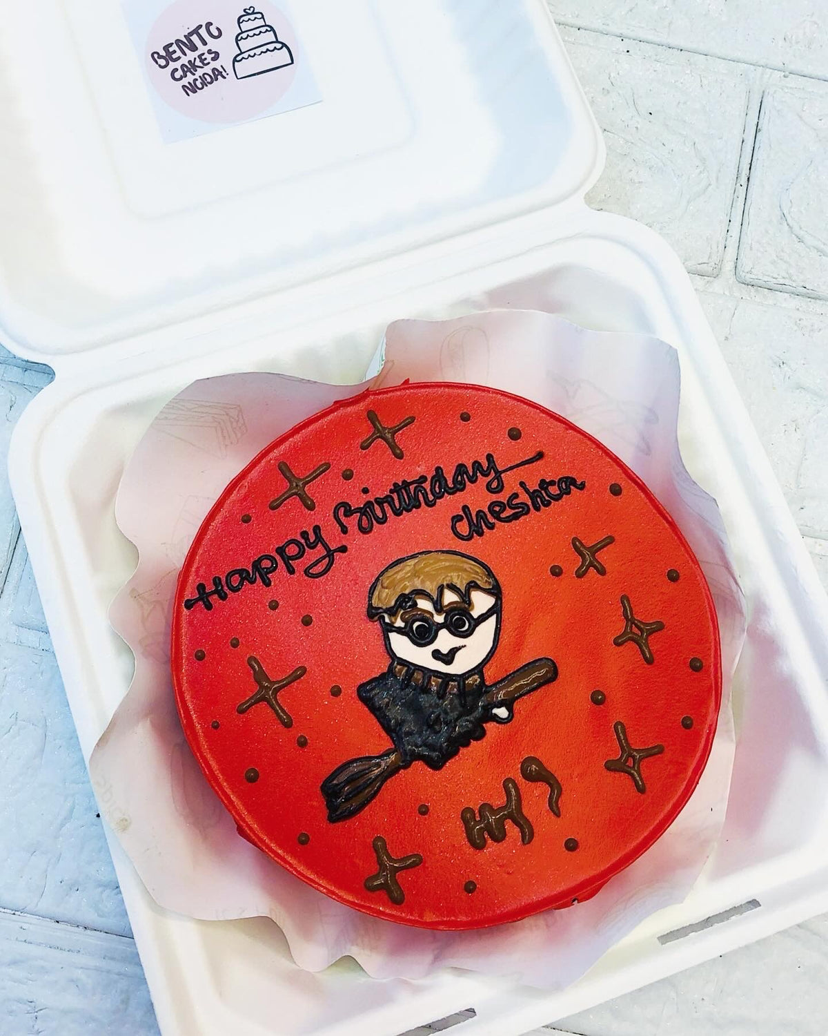 Harry Potter Theme Orange Bento Cake