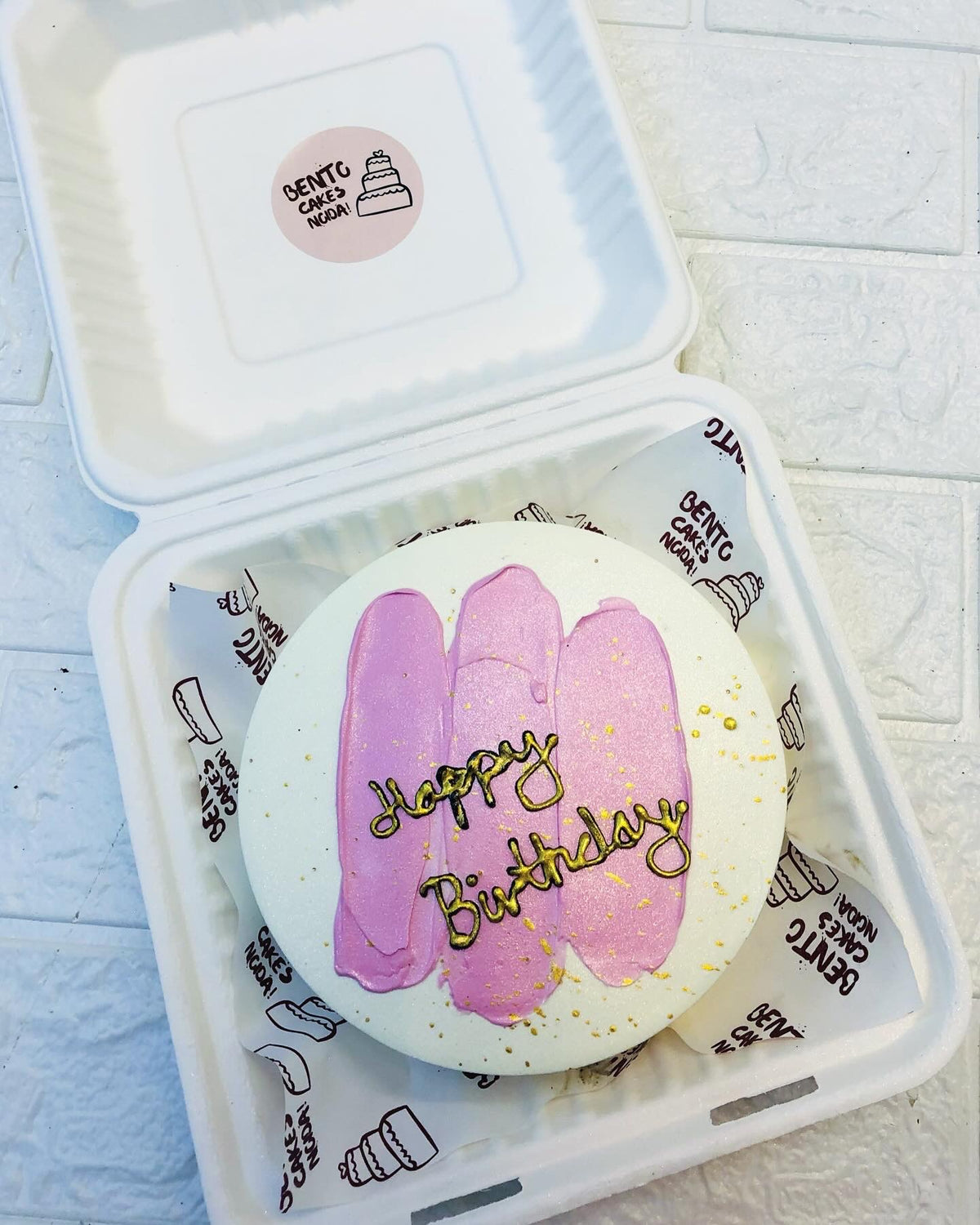 Light Pink Shades Bento Cake