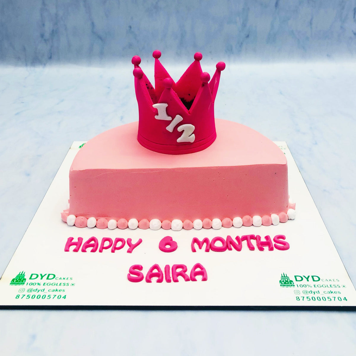 Pink Crown on Pink Cake