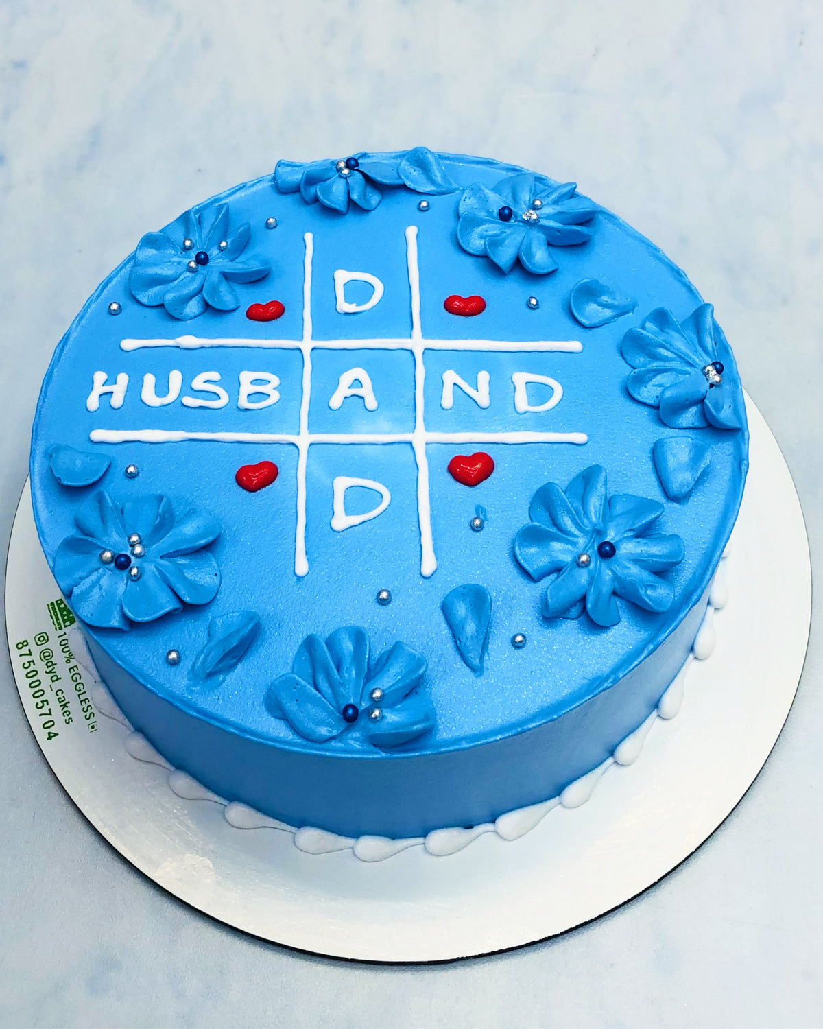 Beautiful Blue Basic Cake