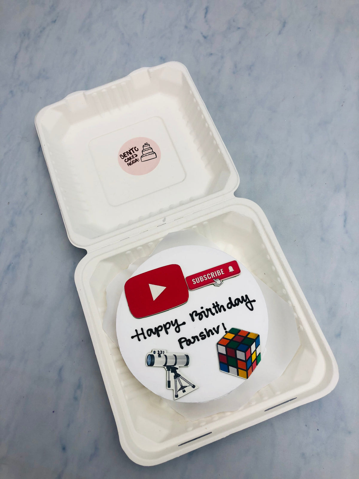 You tube Channel Theme Bento Cake