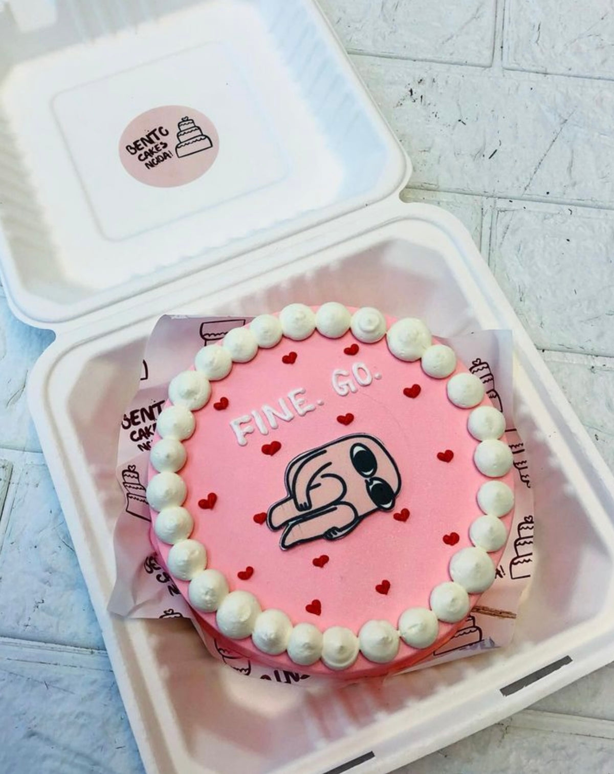 Fine Go Theme Pink Theme Bento Cake