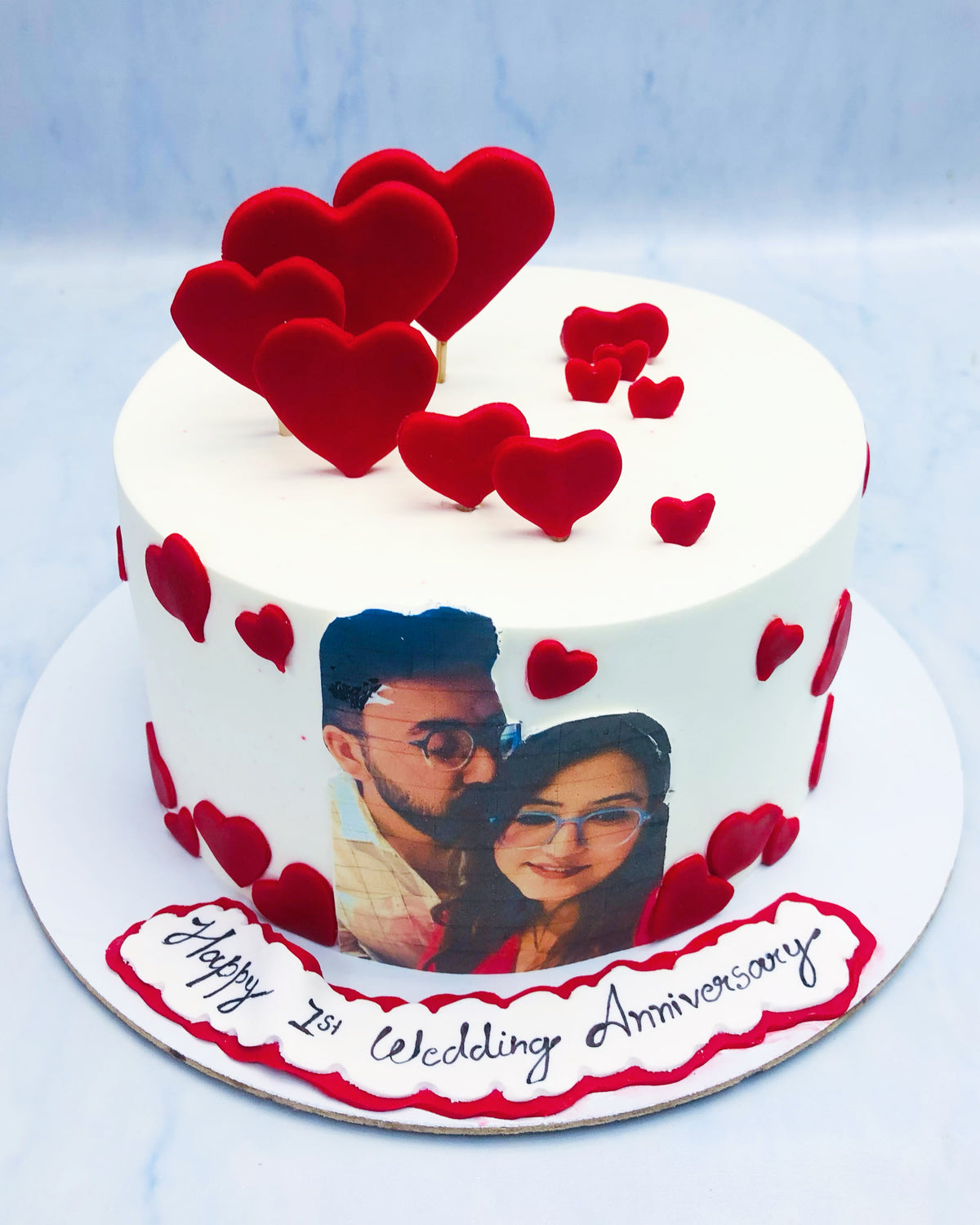 Wedding Anniversary Hearts Cake