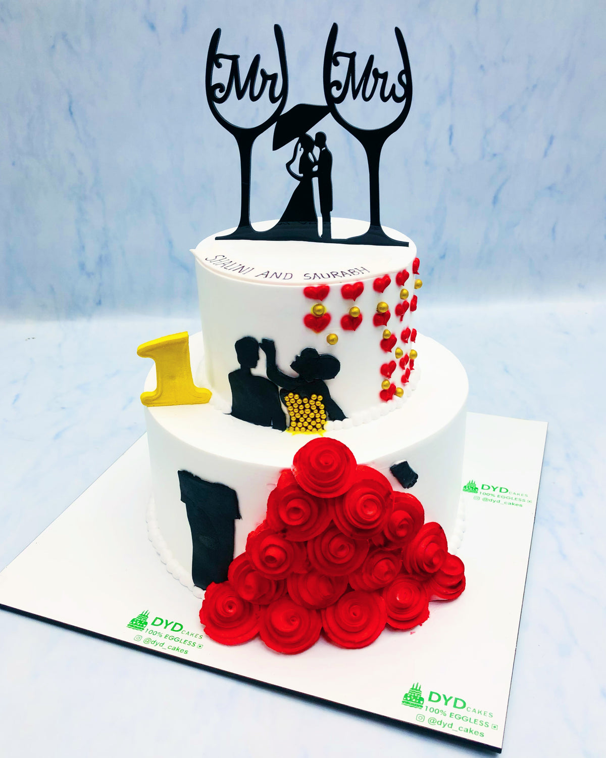 Beautiful Couple Celebration Cake