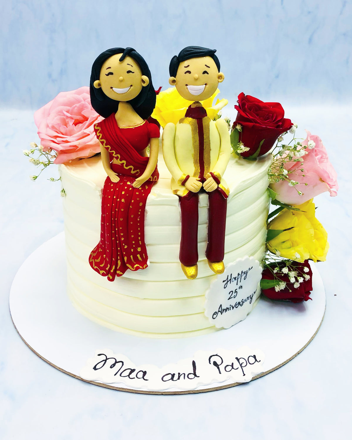 Happy Couple Anniversary Cake