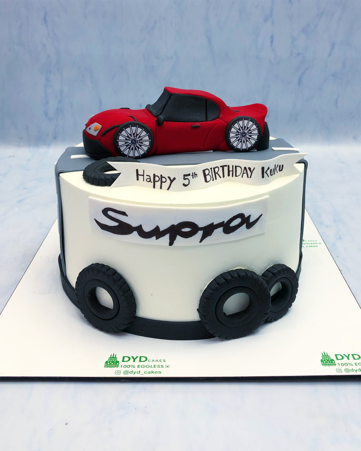 Red Supra Car Theme Cake