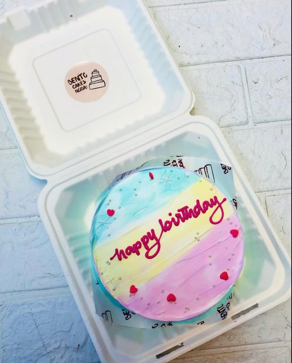 Colorful Aesthetic Bento Cake