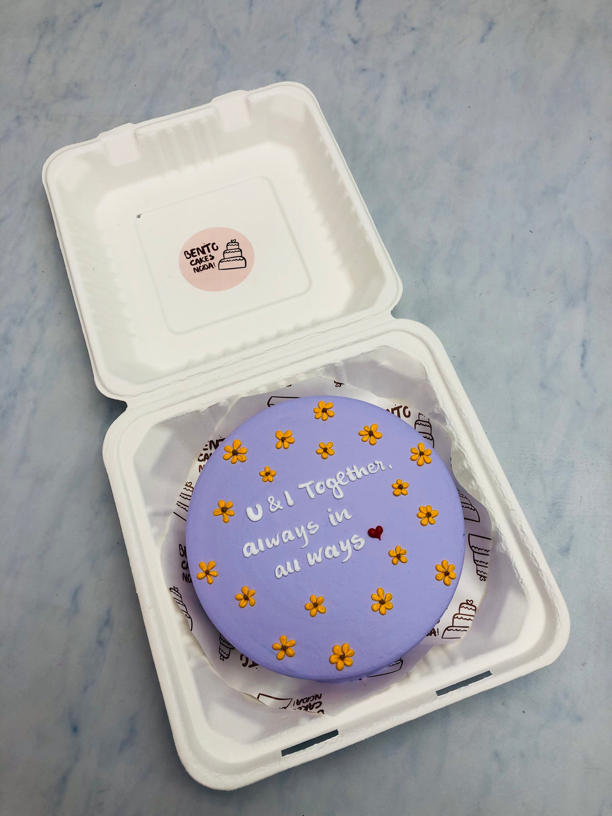 Little Flowers Theme Purple Bento Cake