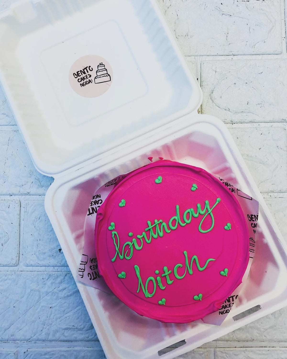 Birthday Bitch Theme Bento Cake