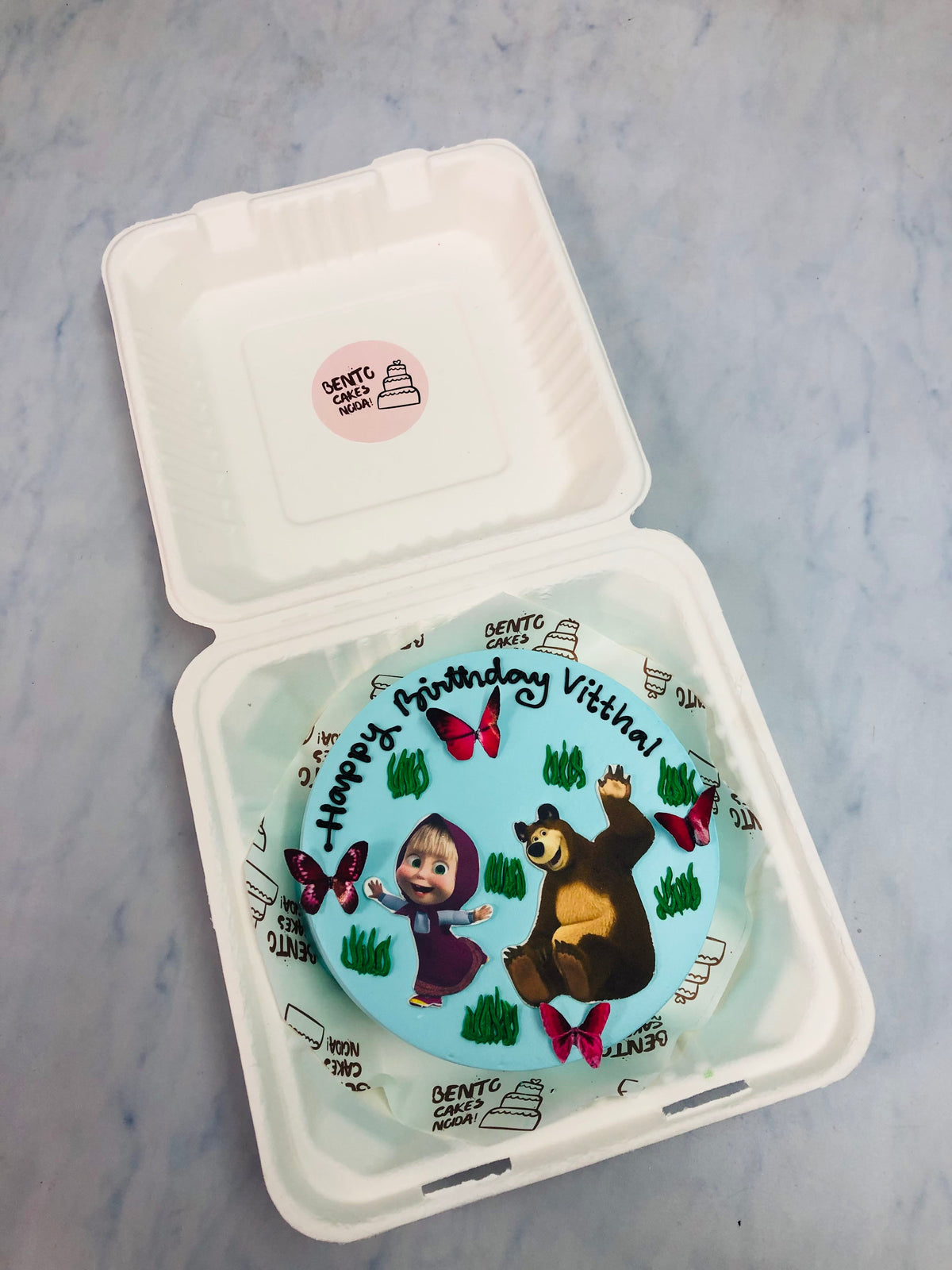 Masha & The Bear Theme Bento Cake