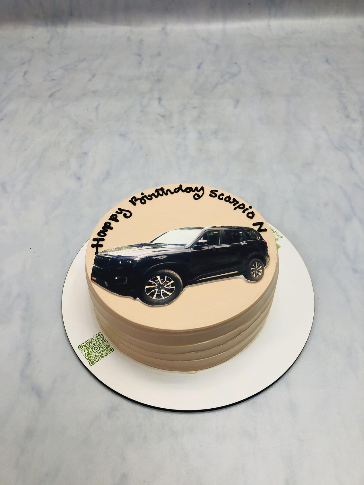 Black Scorpio N Car Theme Cake