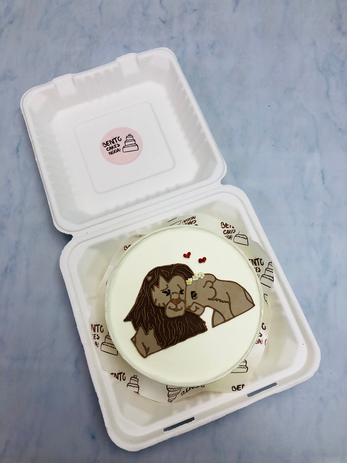 Lion and Lioness Bento Cake