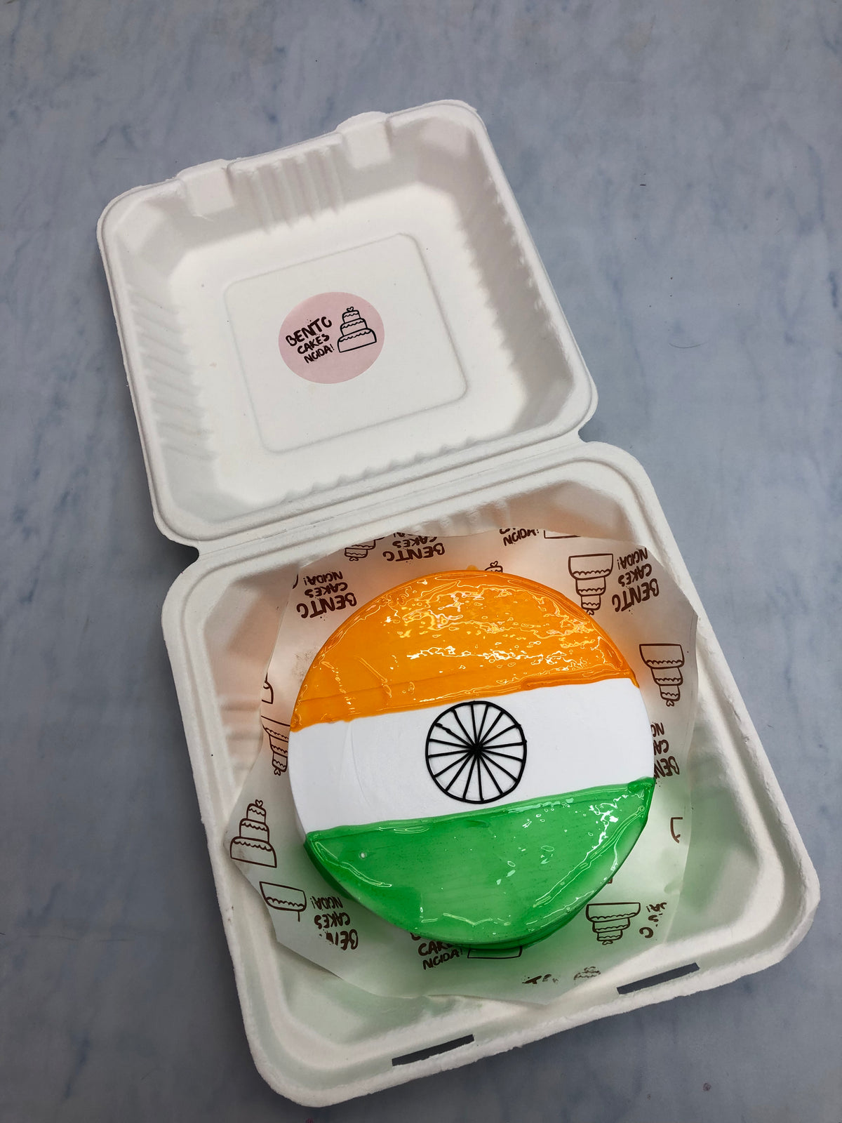 Tricolor Theme Bento Cake