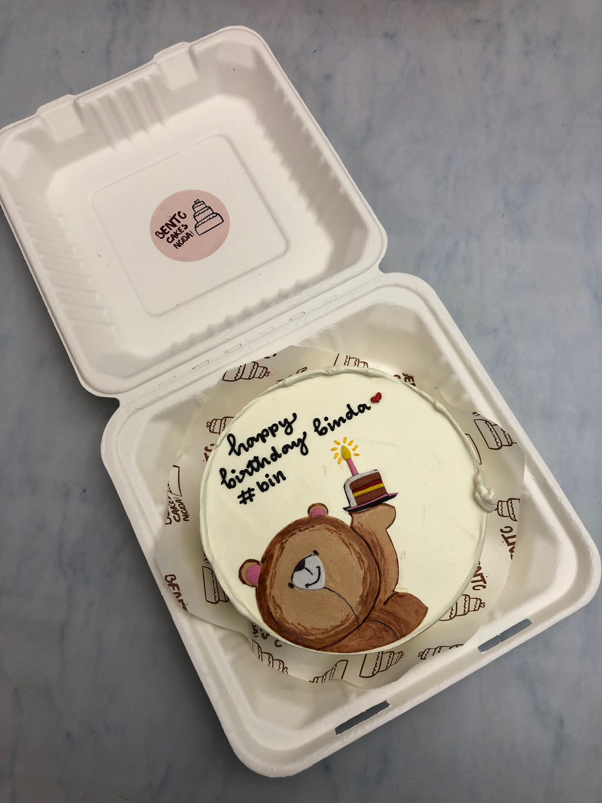 Little Teddy Birthday Bento Cake