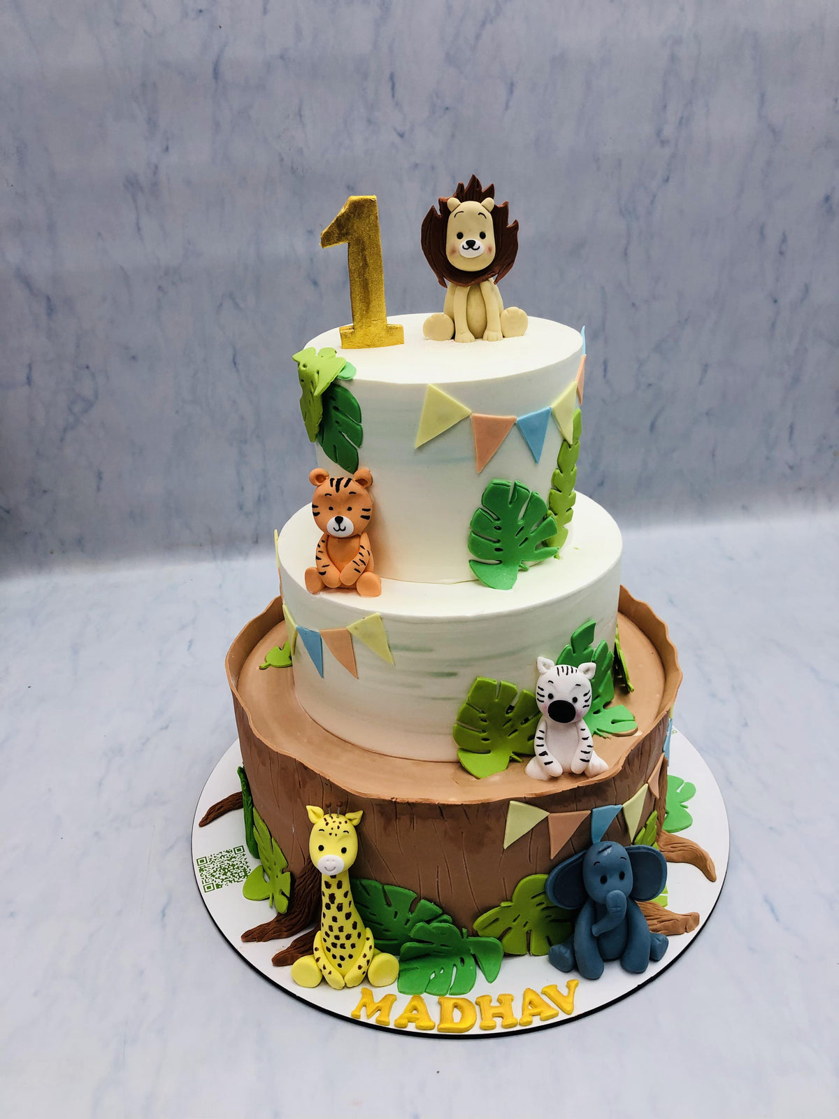 Jungle Animals Multilayer Cake