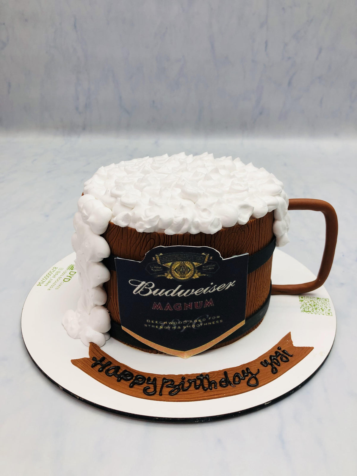 Budweiser Theme Brown Cake