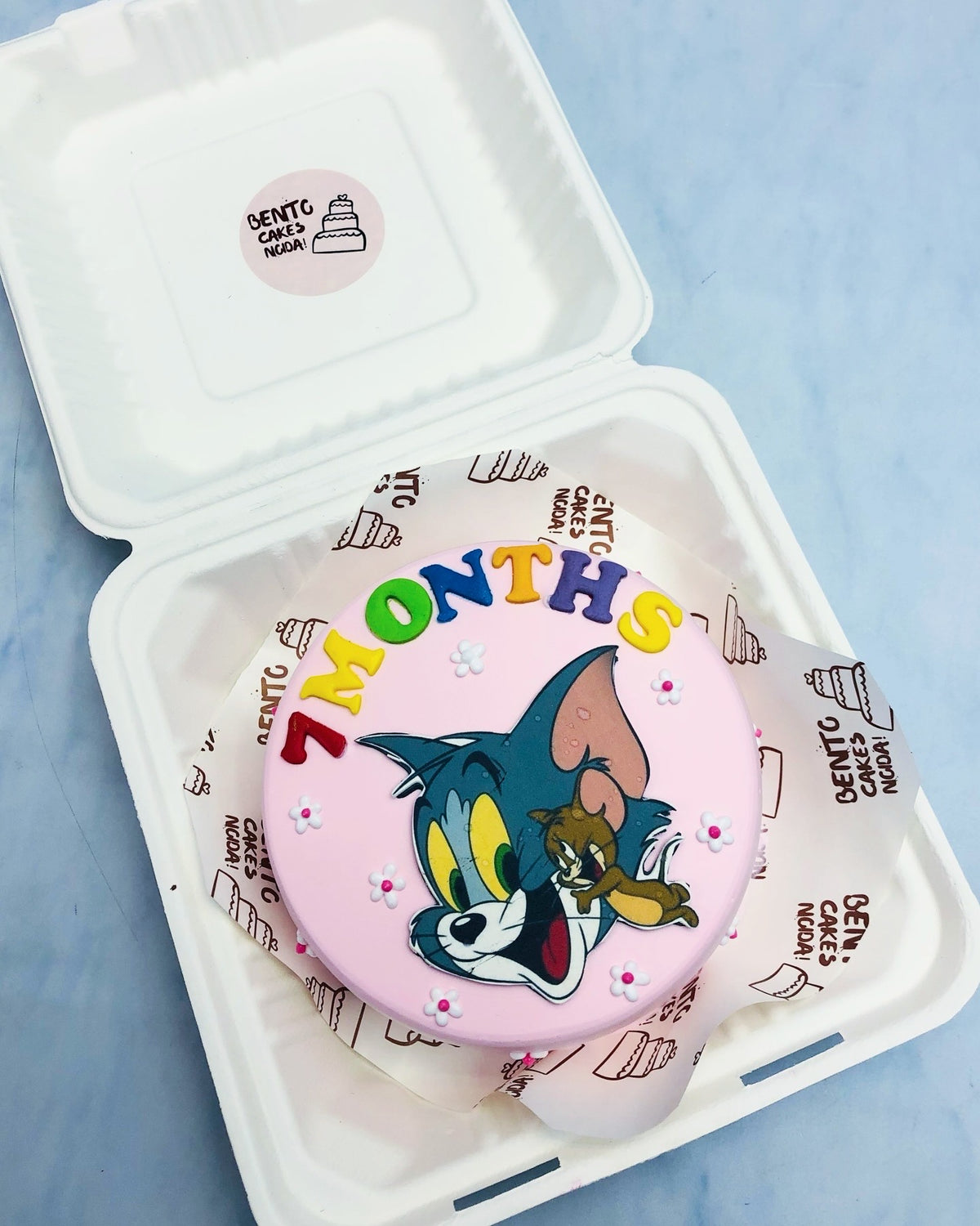 Tom & Jerry Pink Bento Cake