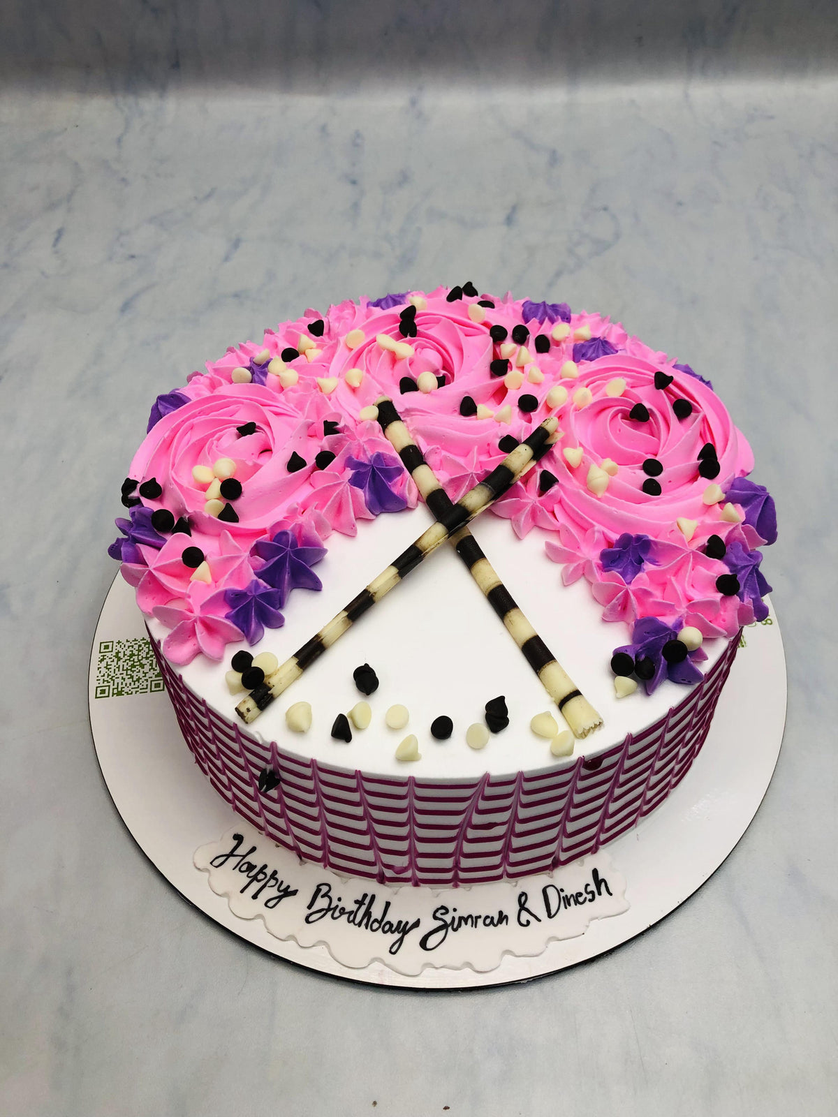 Soft Truffle Pink Purple Basic Cake