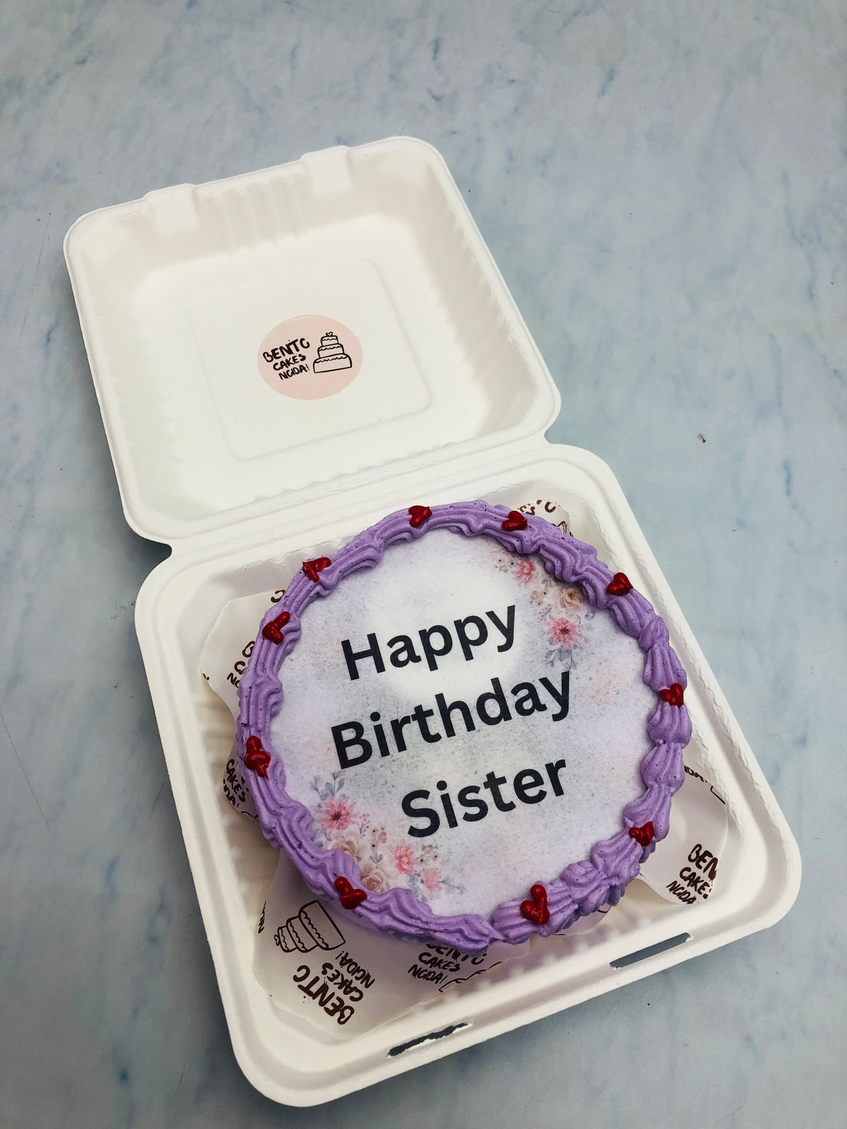 Sister Birthday Theme Fire Bento Cake