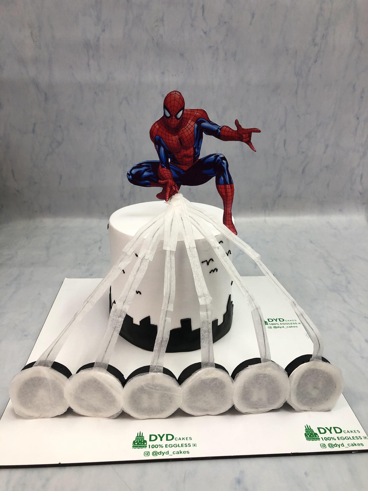 Spiderman Theme Fire Cake