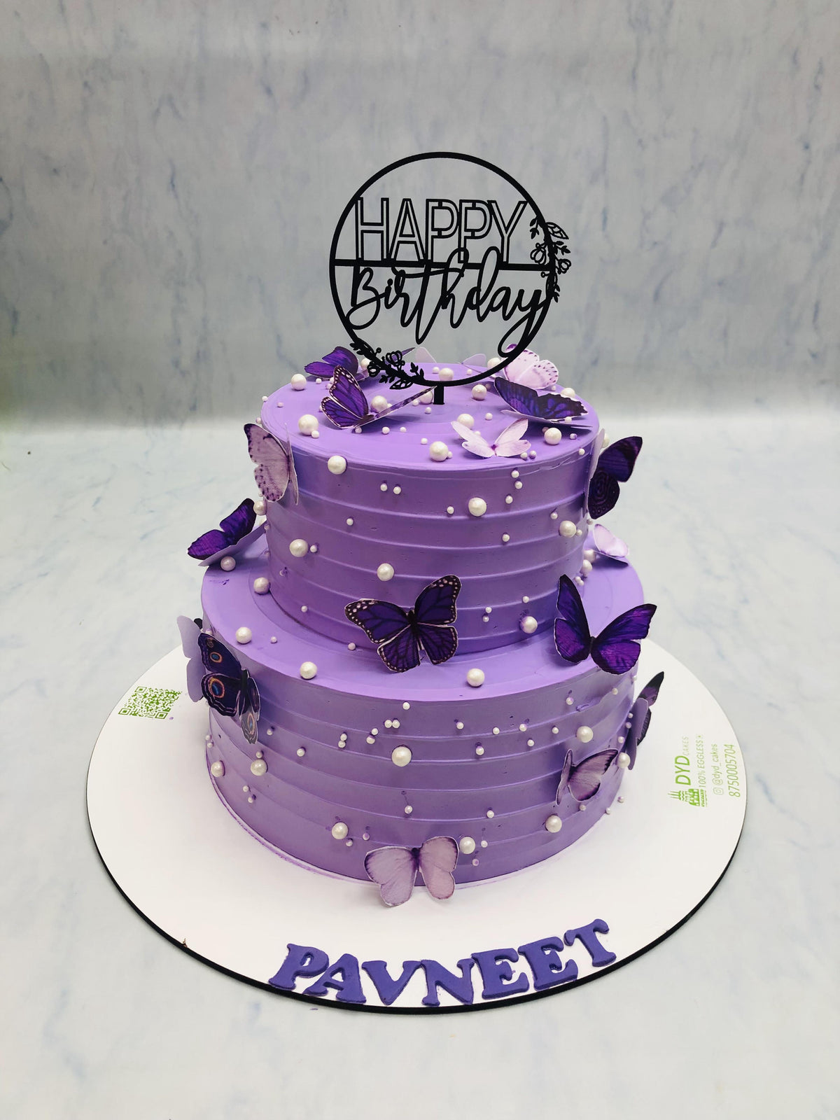 Special Purple Butterfly Cake