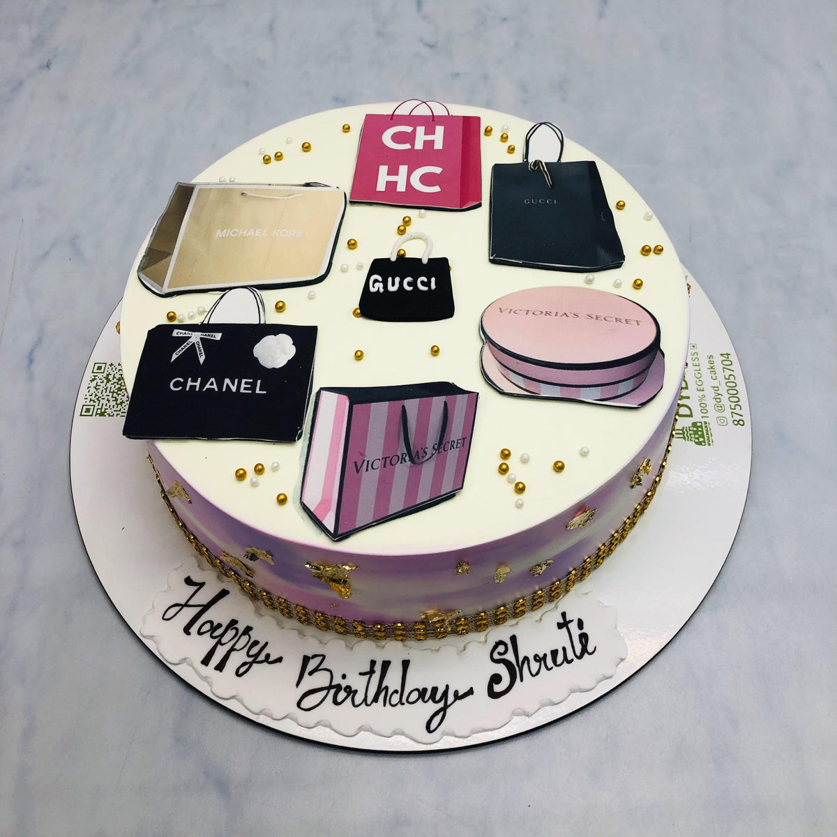 Brand Lover Shopaholic Theme Cake