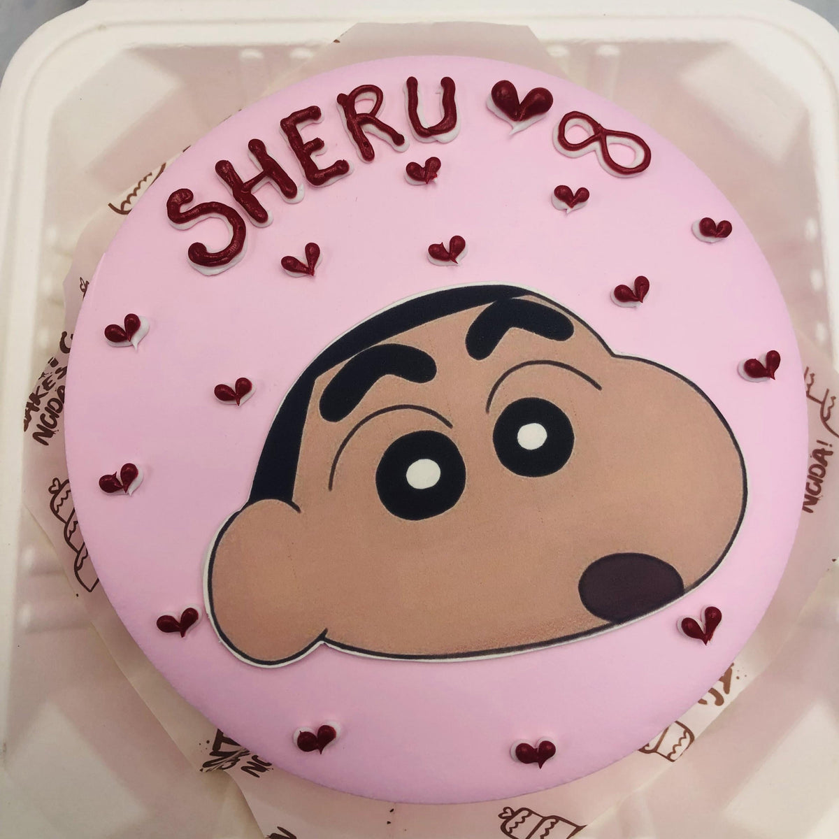 Shin Chan Lover Pink Cake