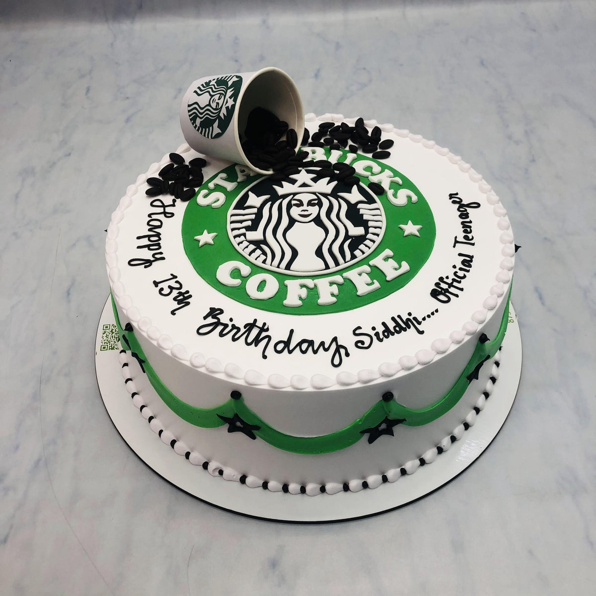 Starbucks Theme Designer Cake