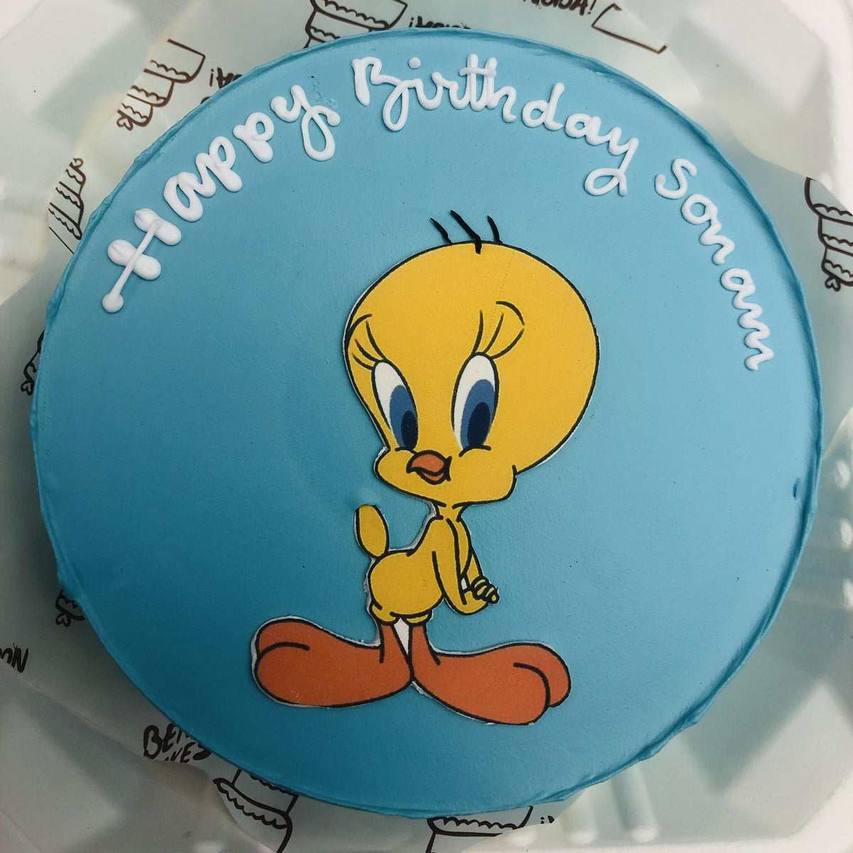 Tweety Theme Blue Cake