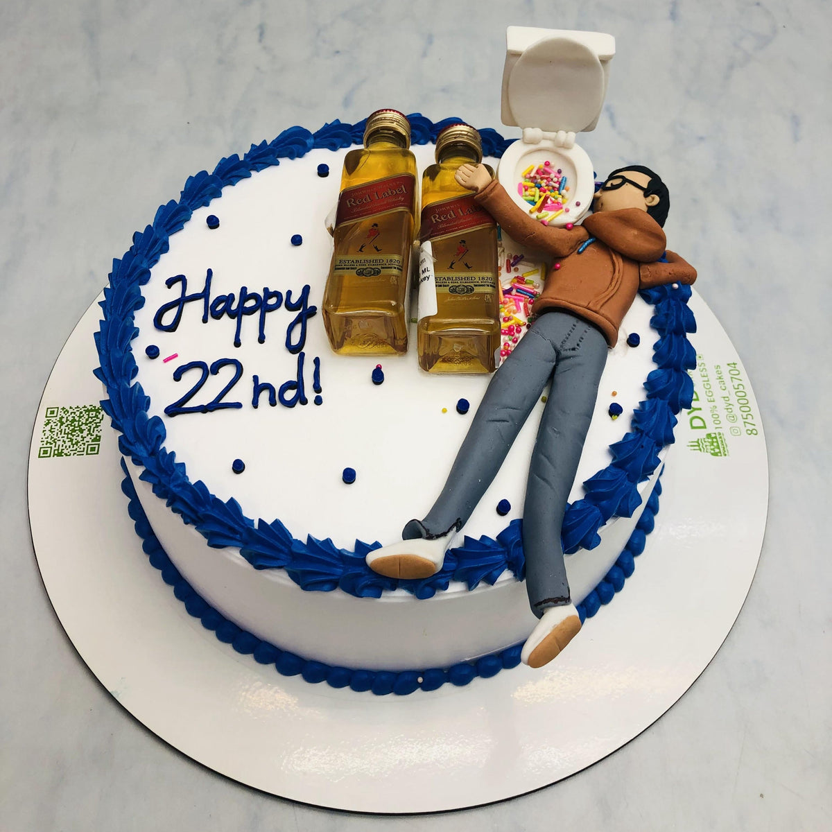 Alcoholic Man Theme Cake